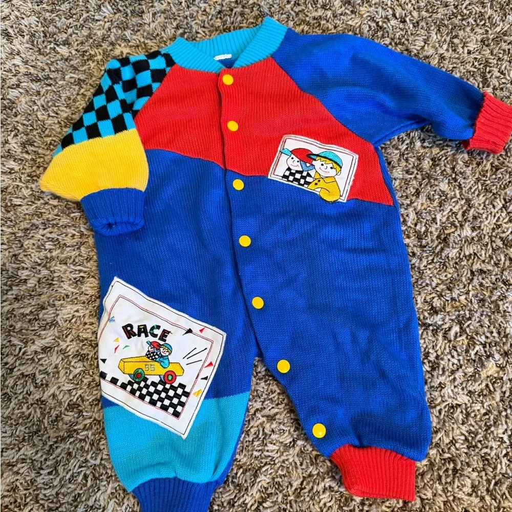 Colorful Kids Racing One Piece - Picture 1 of 5